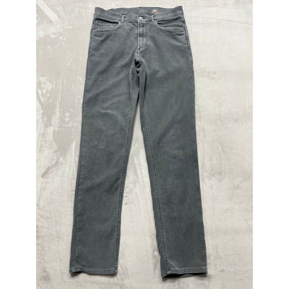 Faherty 5-Pocket Pants Men 31 Fit(28x30.5) Gray Straight Leg Stretch Preppy